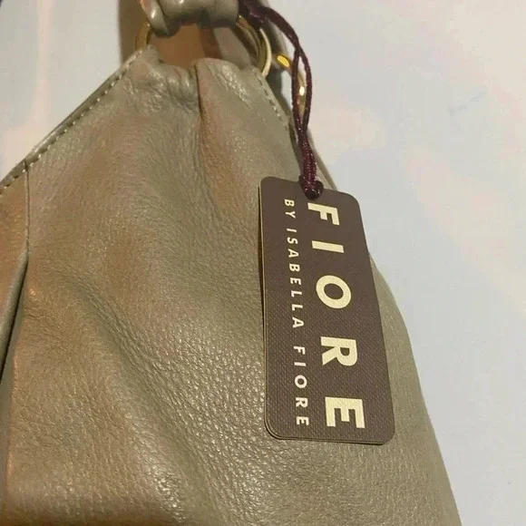 Isabella Fiore beige leather satchel handbag